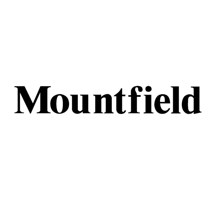 Image of black Mountfield Logo on a white square background. Gerry Croffey Garden Machinery gerrycroffey.ie