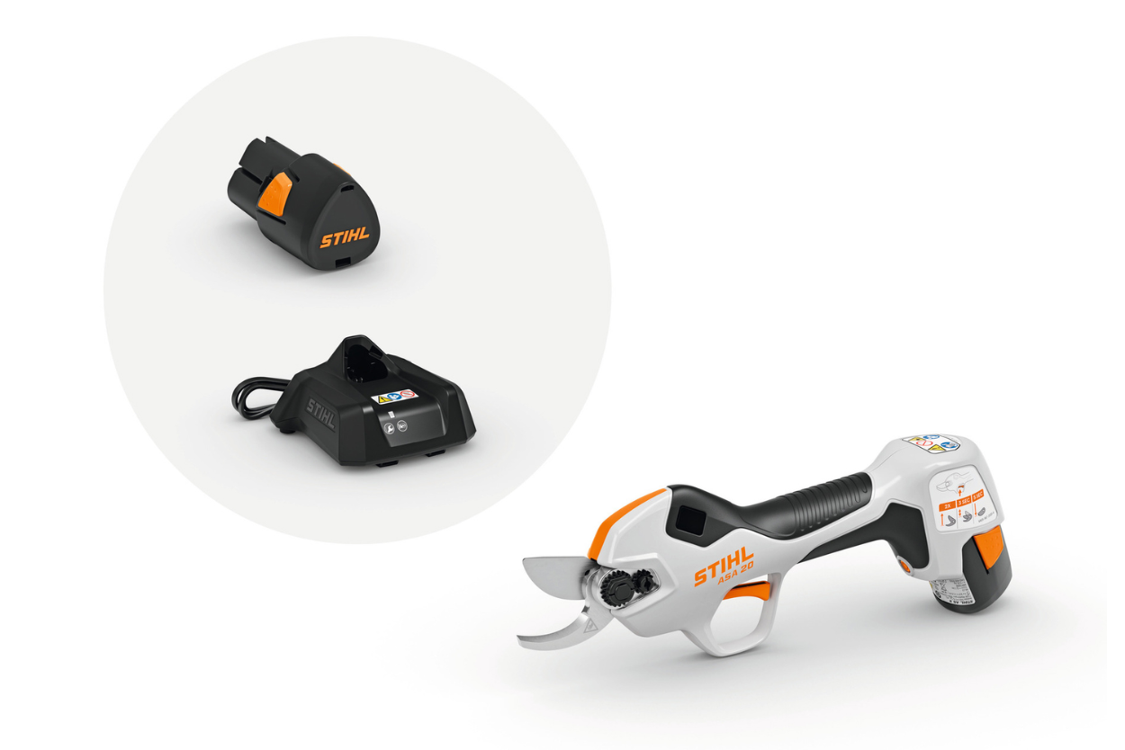 STIHL ASA 20 Cordless Secateurs With AS 2 Battery and AL 1 Charger