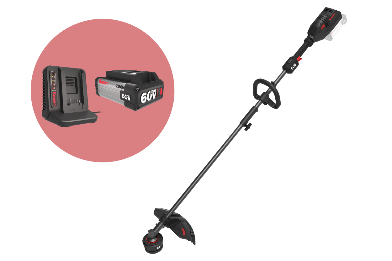 Kress KG163 60V Splishaft Grass Strimmer Set