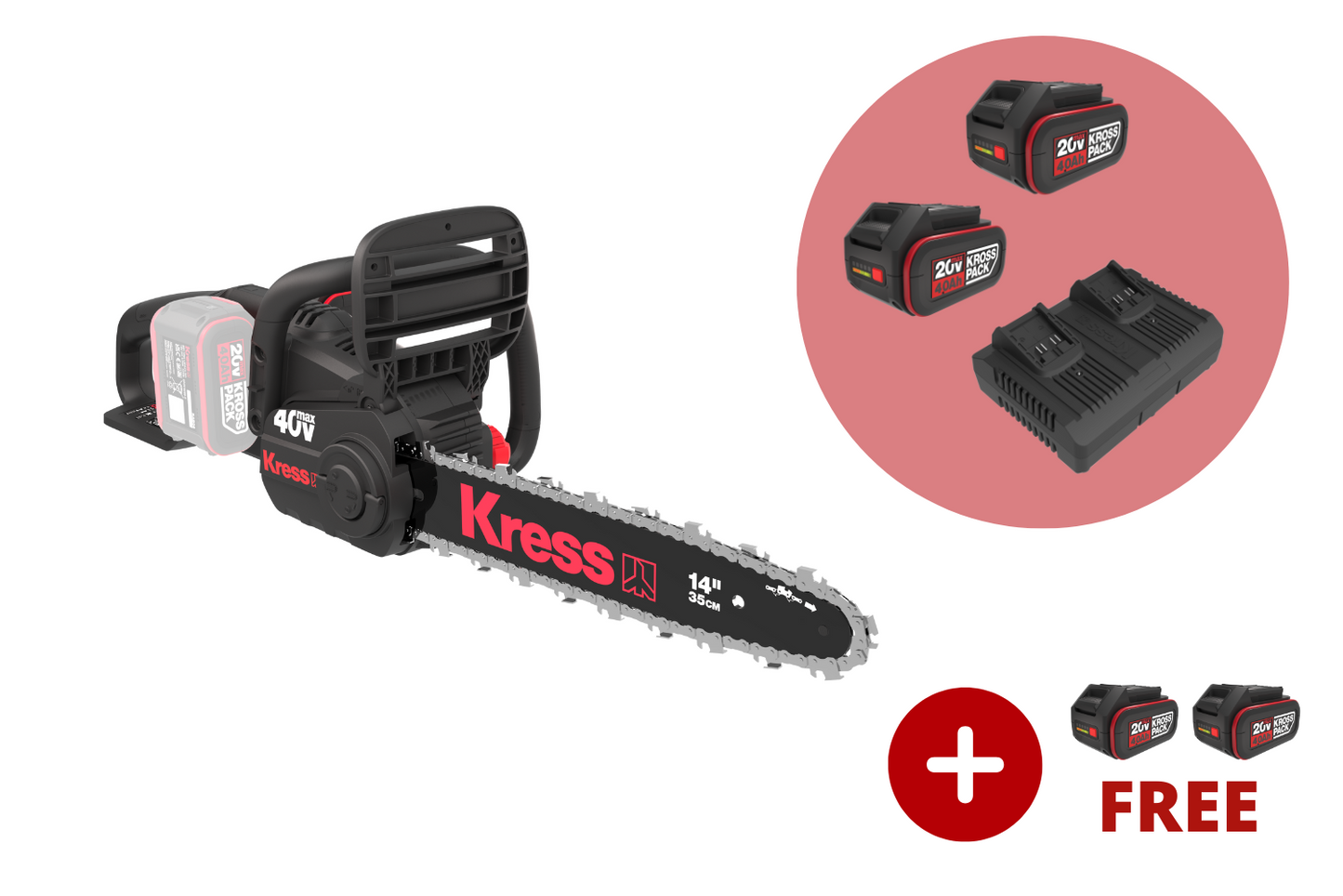 Kress KG346 40V Chainsaw SET