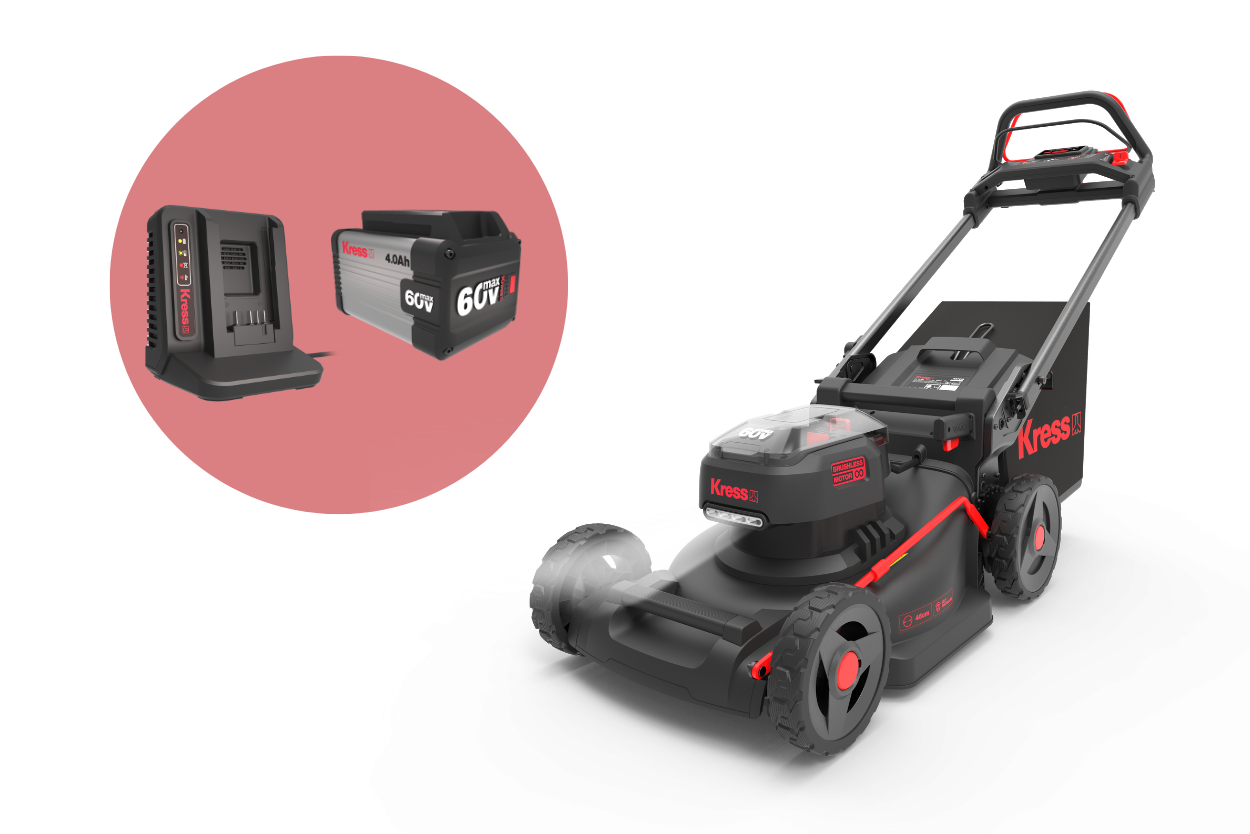 Kress KG757E 18" Self-Drive Lawnmower Bundle Kit